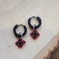 Black Huggie Hoops