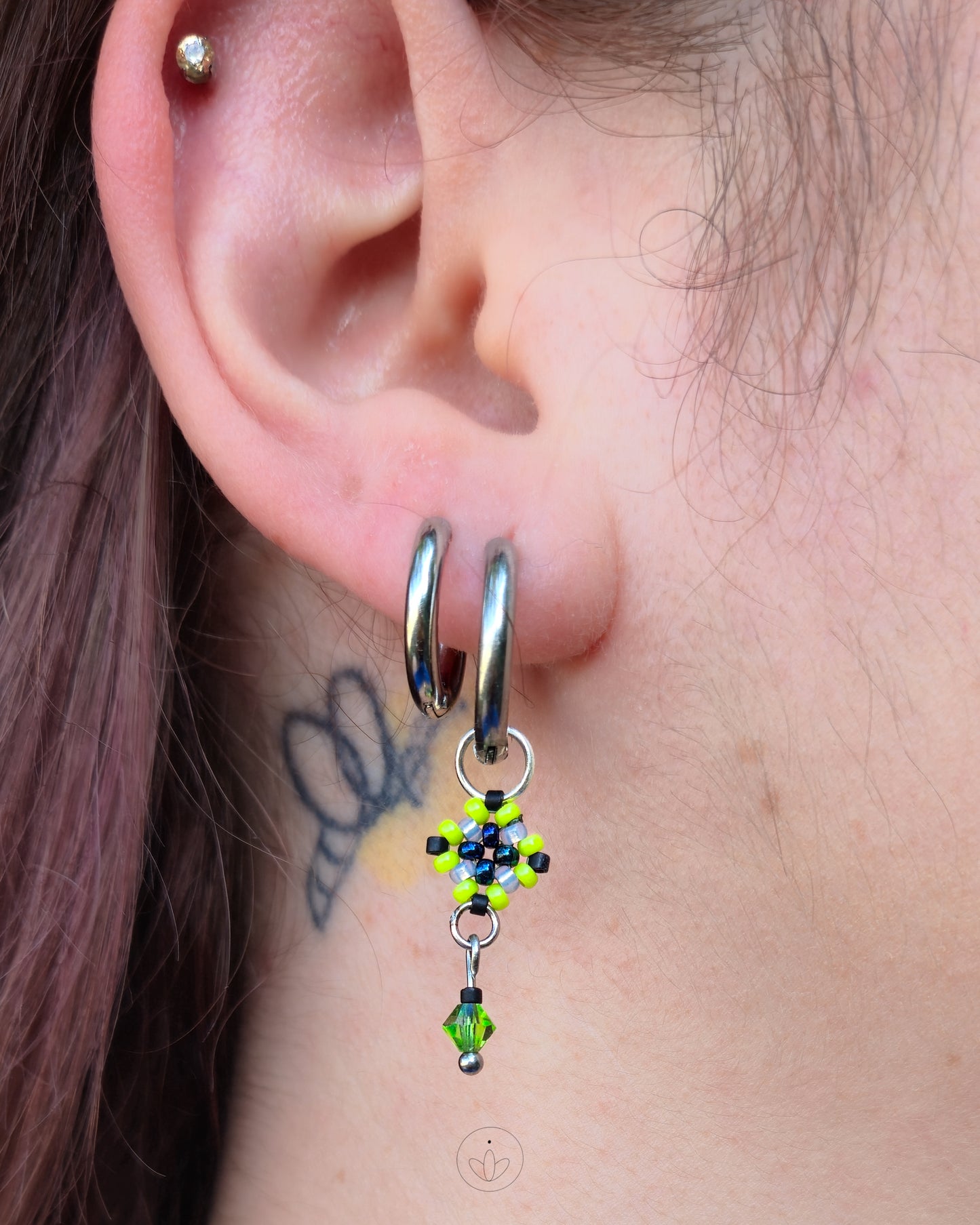 Silver Tota Hoops